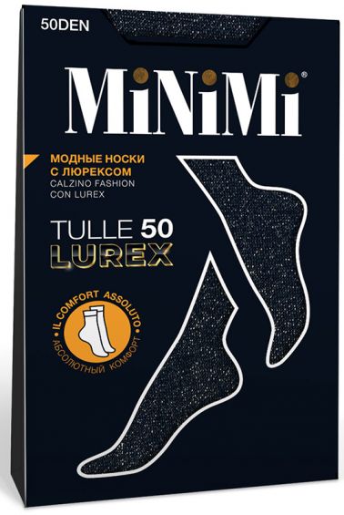 Minimi Tulle 50 lurex calzino